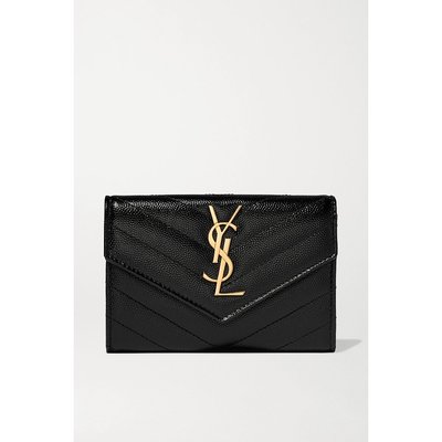 saintlaurent圣罗兰女士绗缝纹理皮革钱包