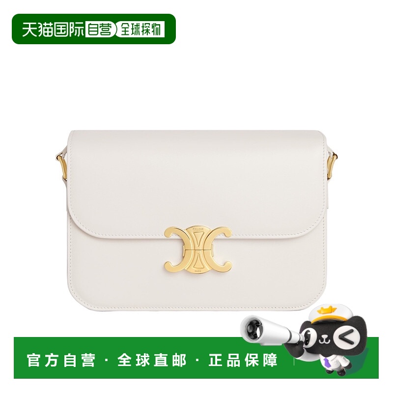 香港直邮CELINE 女士斜挎包 187363BF401RC SS2025 白色 翻盖单肩