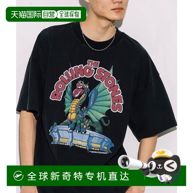 1h可退日本直邮官方授权 FREAK'S STORE滚石乐队前胸印花圆领