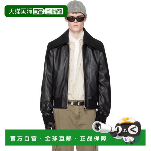 香港直邮Our Legacy 男士 黑色 Pharos 皮革飞行员夹克 M2259MMBl