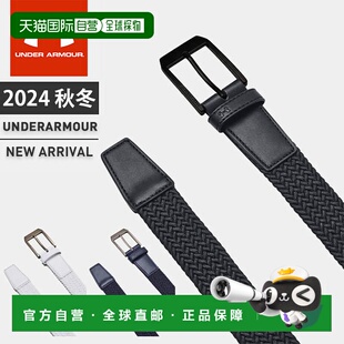 日本直邮Under Armour 男士高尔夫 UA 布雷迪腰带调节简单弹性柔