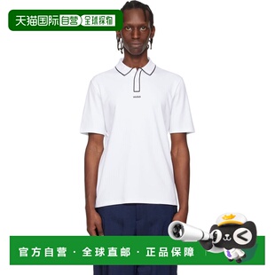1h可退 香港直邮潮奢 boss 雨果 男士 白色 Cotton-Jersey Contra