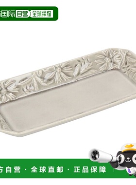 【日本直邮】aito「Marguerite」烧物盘 约24×12cm 灰色 瀬户烧