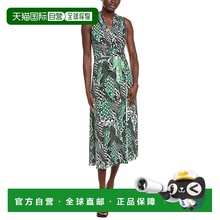 自营Diane von Furstenberg Pia Midi Dress - green 美国奥莱直