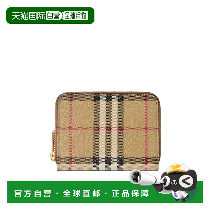 香港直邮BURBERRY 女士钱包 81098101 AW2025 花色 小号格纹拉链