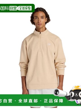 日本直邮New Balance Brushed 双针织半拉链套头衫 AMT53170DLA