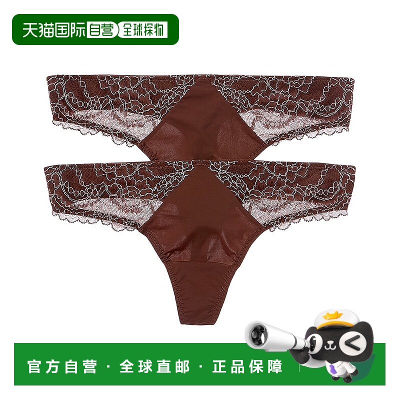 自营skarlett blue斯卡莱特蓝2pk Minx丁字裤-棕色 新款 美国奥莱