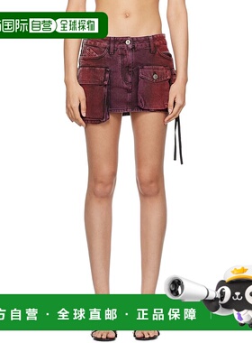 1h可退 香港直邮潮奢 The Attico 女士 红色 & 灰色 Fay 牛仔短裙