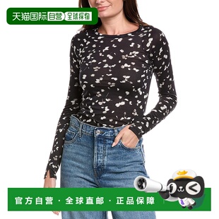 美国奥莱直发女装 自营rag 黑色 bone碎骨Shaw上衣