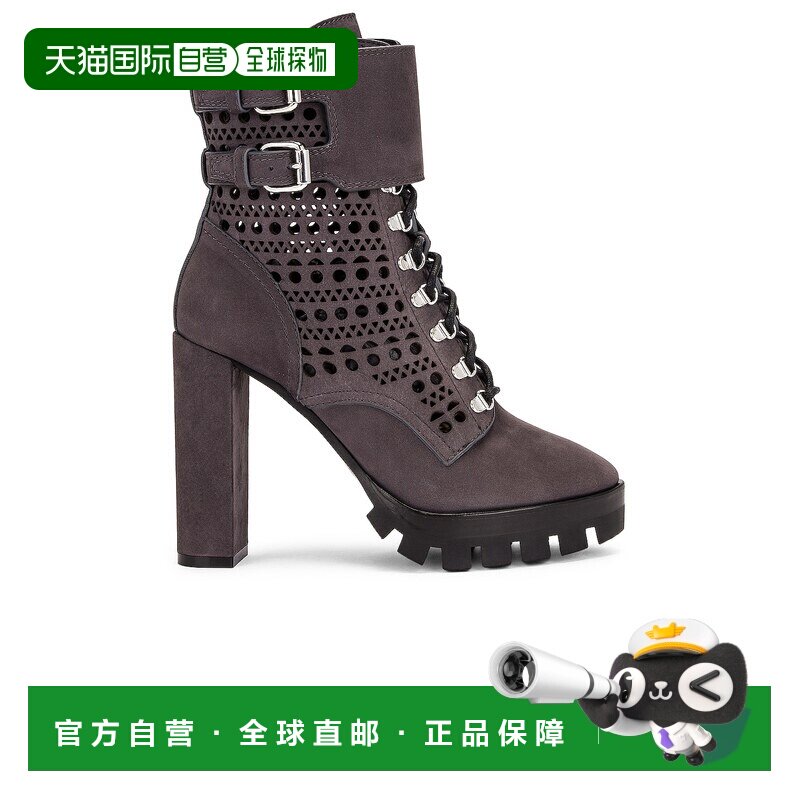 1h可退 香港直邮Alaia 女士 穿孔迷彩靴子 AA3B057CK090短靴女靴