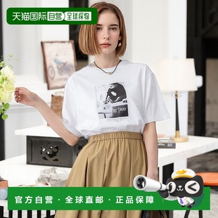 1h可退 日本直邮23区 女装 JANE PACKER联名 花卉艺术图案T恤 日