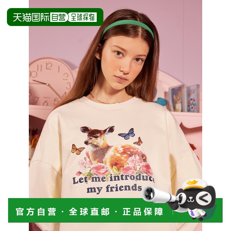 韩国直邮rolarola少女甜美可爱清新法式日常设计师女款卫衣301203