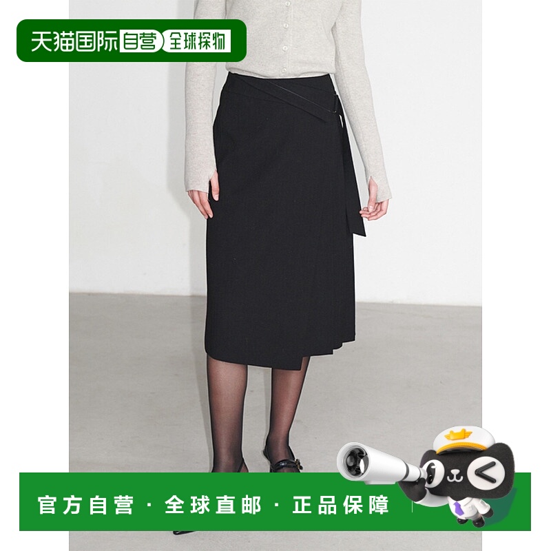 韩国直邮LOEUVRE 女士半身裙 Asymmetric Midi Wrap Skirt SW4WS96