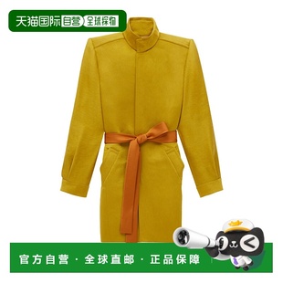 864182Y5J30 丝缎束带大衣 香港直邮Saint Laurent