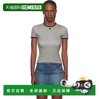 1h可退 香港直邮Courreges 女士 黑色 & 白色 Signature Contrast