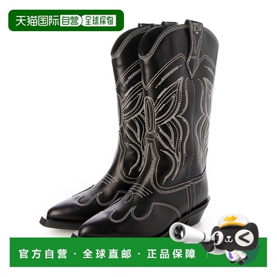 日本直邮Desigual JOLENE COWBOY BLACK REPR 皮革中靴 [DE819BW2