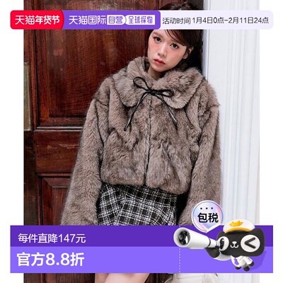 1h可退 日本直邮官方授权 OLIVE des OLIVE 带蝴蝶结毛绒套头衫