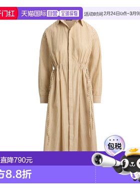 1h可退 香港直邮Ralph Lauren 条纹衬衫裙 211A96364连衣裙