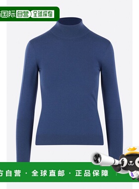 香港直邮alaia 女士 Alaia 蓝色毛线衫 5H9UA55RM001C