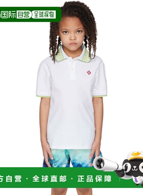 1h可退 香港直邮Casablanca 女童 白色 Laurel Collar 儿童 Polo