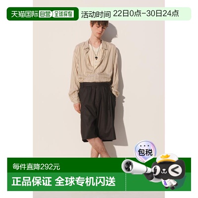 日本直邮Zara粘胶丝 丝绸条纹图案围裹式衬衫长袖