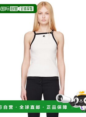 1h可退 香港直邮潮奢 Courreges 女士 白色针扣背心 124JDE067JS0
