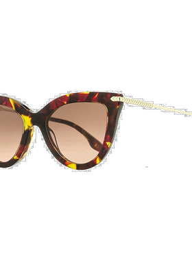 自营Victoria Beckham 女士猫眼太阳镜 VB621S 616 红琥珀龟纹 53