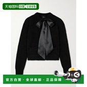 香港直邮ANINE BING 女士 1h可退 Rhodes 蝴蝶结羊驼毛混纺针织开