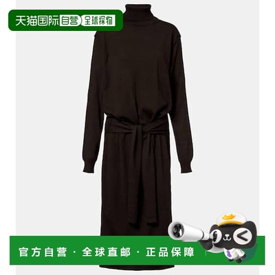 1h可退 香港直邮潮奢 Lemaire 女士 高领羊毛混纺中长连衣裙