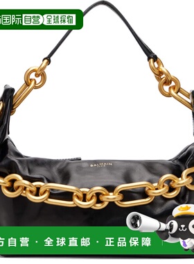 香港直邮潮奢 Balmain 巴尔曼 女士 黑色中号 Sync 单肩包 FN0BS0