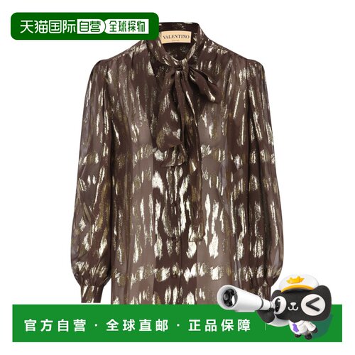 1h可退 Valentino 长袖衬衫 BAB8Q0AEA泡泡袖通勤上衣女装