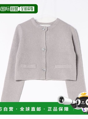 日本直邮tocco closet 女装 镂空针织开衫 女士 宝石装饰 1862021