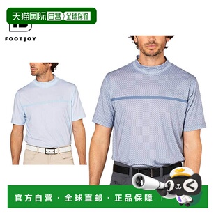 日本直邮FootJoy 男士环形印花短袖立领衬衫 FJ-S25-S20 高尔夫服