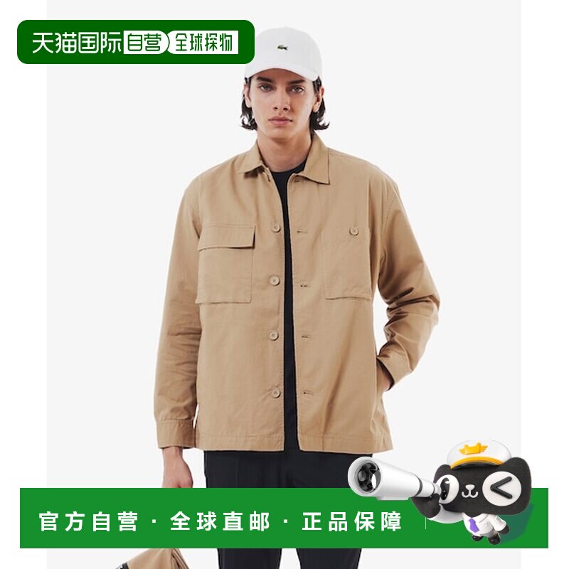 日本直邮LACOSTE 纯棉斜纹工作衬衫夹克 [263689266]外套图片