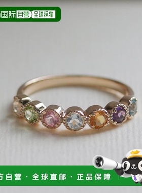 1h可退 日本直邮cui-cui 多彩宝石 戒指 K10YG 755450配饰