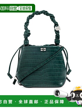 香港直邮GANNI 女士手提包 A66965894774 AW2025 绿色 'Bou' hand
