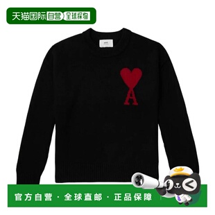 1h可退 香港直邮Ami Paris 男士 AMI - Pull Ami de Coeur 巴黎黑