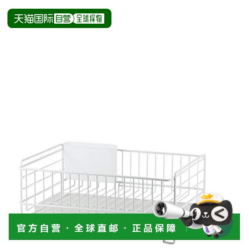 【日本直邮】PEARL METAL角架珍珠金属餐具沥水篮白色带硅藻土托