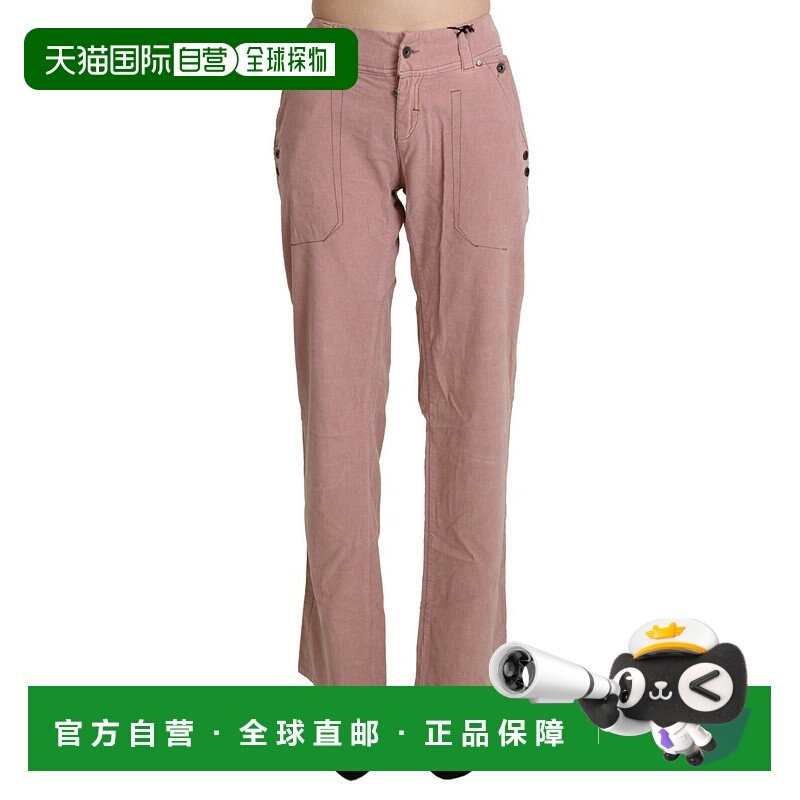 自营Ermanno Scervino Cotton High Waist Straight Trouser Wome