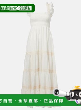 1h可退 香港直邮RIXO 女士 Aubrie 层叠棉质薄纱长款连衣裙