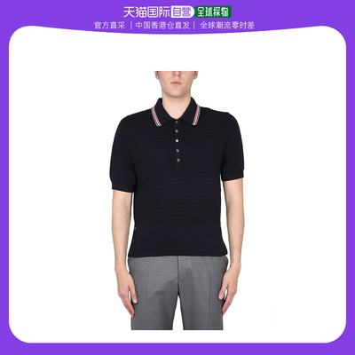 香港直邮潮奢 Thom Browne 男士Thom Browne 条纹细节短袖 Polo