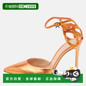 Rossi Fleur Metallic 自营Gianvito Orange Leather Sandals