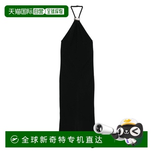美国奥莱直发 自营 the attico不对称下摆黑色吊带裙 黑色