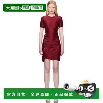 1h可退 香港直邮潮奢 Rabanne 女士 红色 Draped Jersey 连衣裙 2
