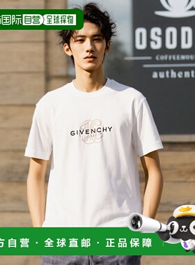 香港直邮GIVENCHY 男士T恤 BM71MG3YQJ130 SS2025 白色男装
