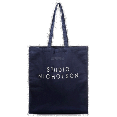 韩国直邮Studio Nicholson手提包男女同款标准深海军蓝手感舒适