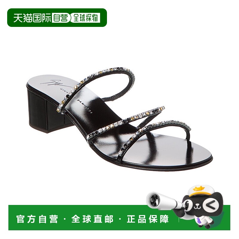 自营 Giuseppe Zanotti 深色彩色 40 乙烯基凉鞋 - 黑色 美国奥莱