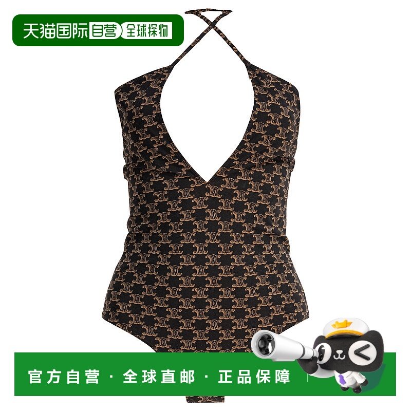 香港直邮CELINE 女士泳装 2Z306939T17BR CO 棕色 SWIMSUIT