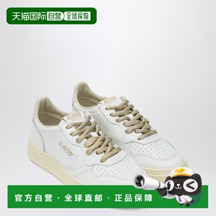 1h可退 香港直邮潮奢 AUTRY 女士 Medalist 运动鞋(白色/金色) AU