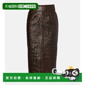 香港直邮EMILIA 鳄鱼纹皮革铅笔半身裙 Loretta WICKSTEAD 女士